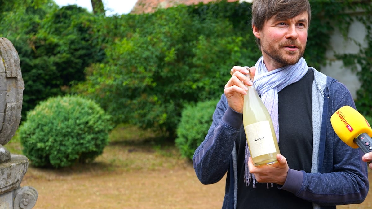 Weinprobe im Schlosspark Krumke mit Enrico Potzesny. Foto: Beate Ziehres, Reiselust-Mag